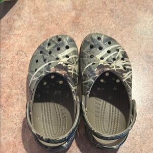 CROCS Green and Brown Sandals with Classic Comfort Design